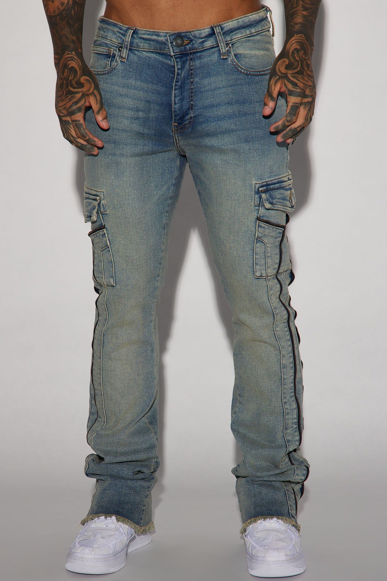 Hilltop Stacked Skinny Flare Jeans - Light Blue Wash sold by Fashion Nova product image thumbnail 4