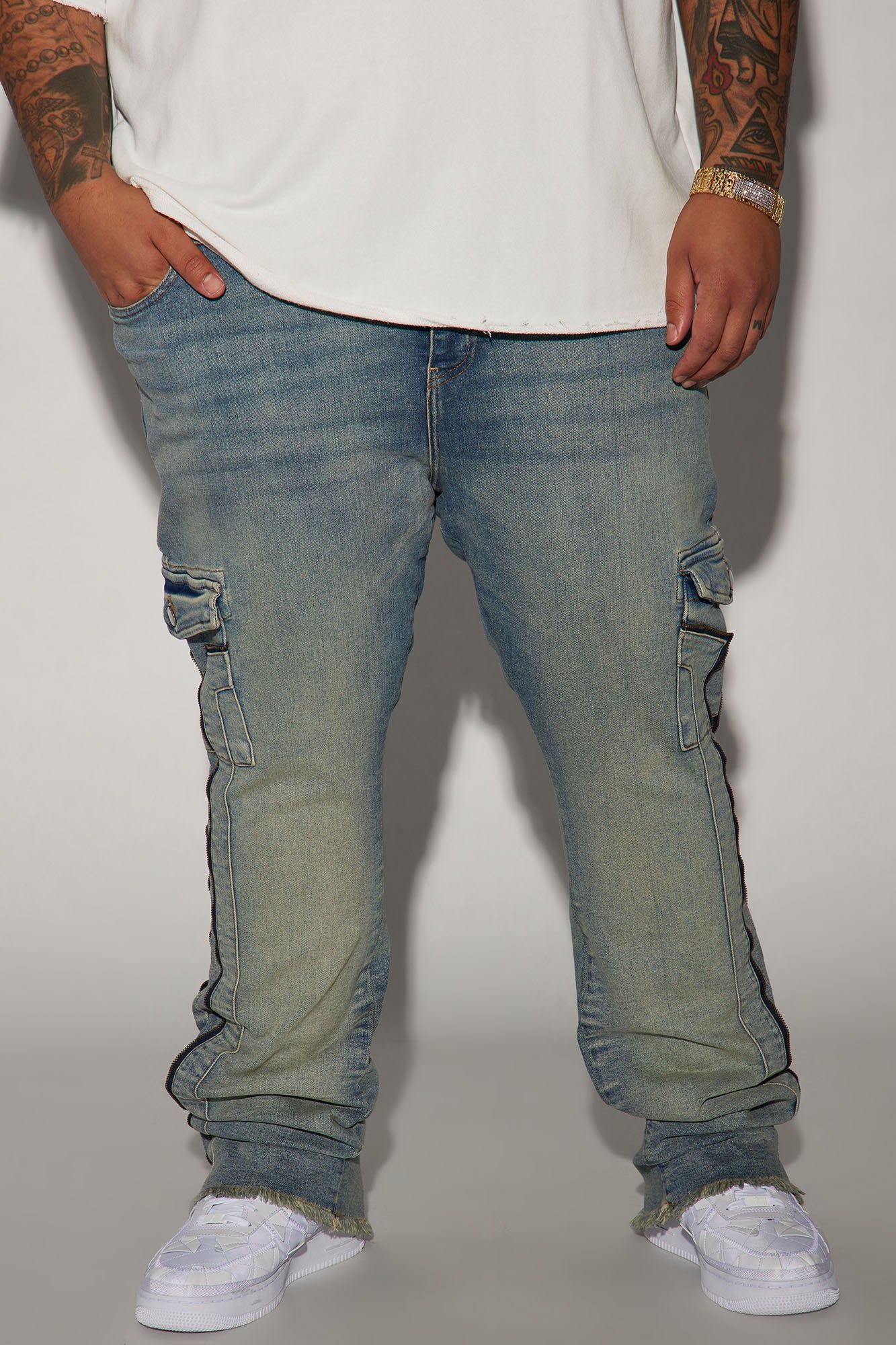 Hilltop Stacked Skinny Flare Jeans - Light Blue Wash sold by Fashion Nova product image thumbnail 2