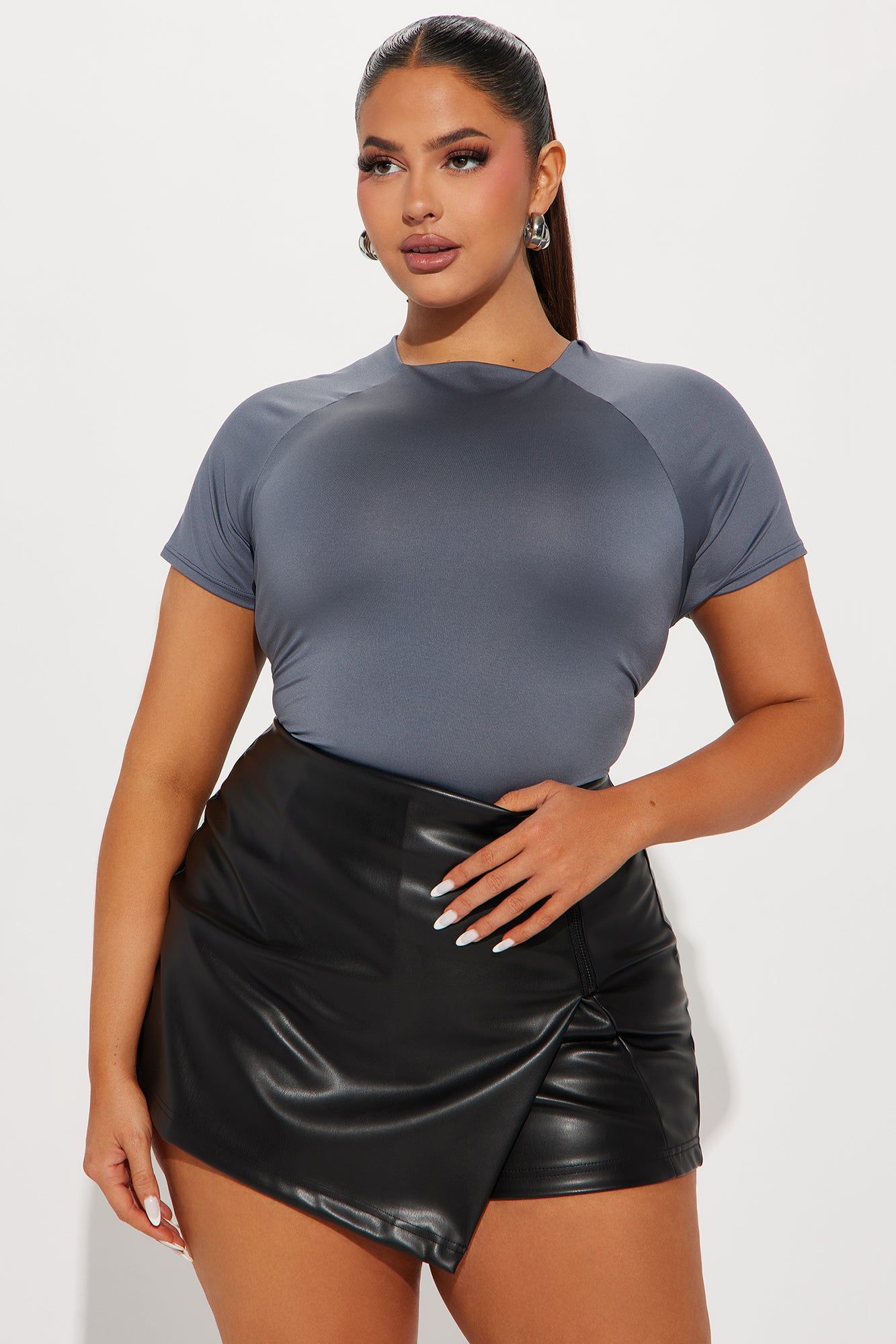Most Popular Body Hugging Tee - Charcoal sold by Fashion Nova product image thumbnail 4