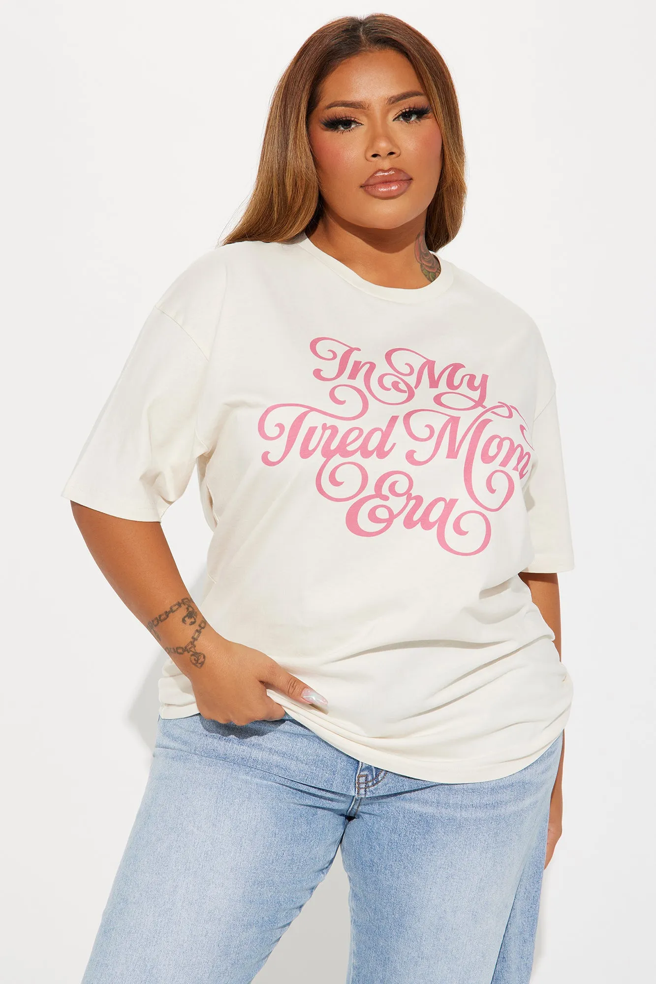 In My Tired Mom Era Tee - Beige sold by Fashion Nova product image thumbnail 4