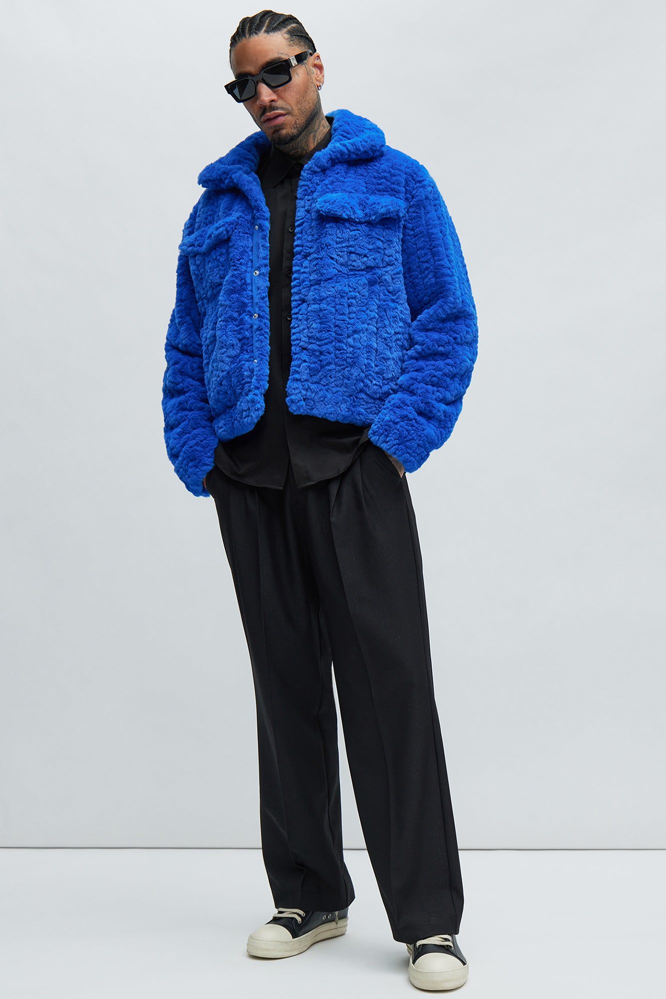 Francis Fur Jacket - Blue sold by Fashion Nova product image thumbnail 2