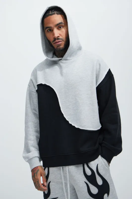 Tyson Oversized Swirl Hoodie - Black/combo sold by Fashion Nova