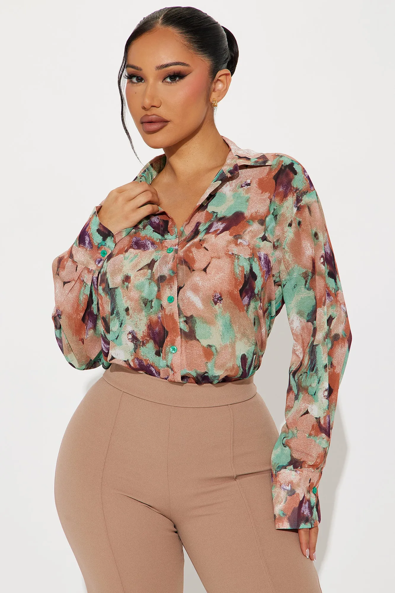 Ocean Eyes Shirt - Multi Color sold by Fashion Nova