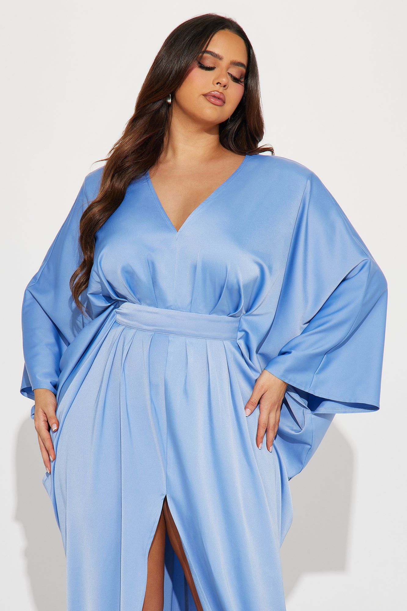 Spectacular Woman Satin Maxi Dress - Slate Blue sold by Fashion Nova product image thumbnail 5