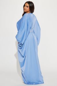Spectacular Woman Satin Maxi Dress - Slate Blue sold by Fashion Nova
