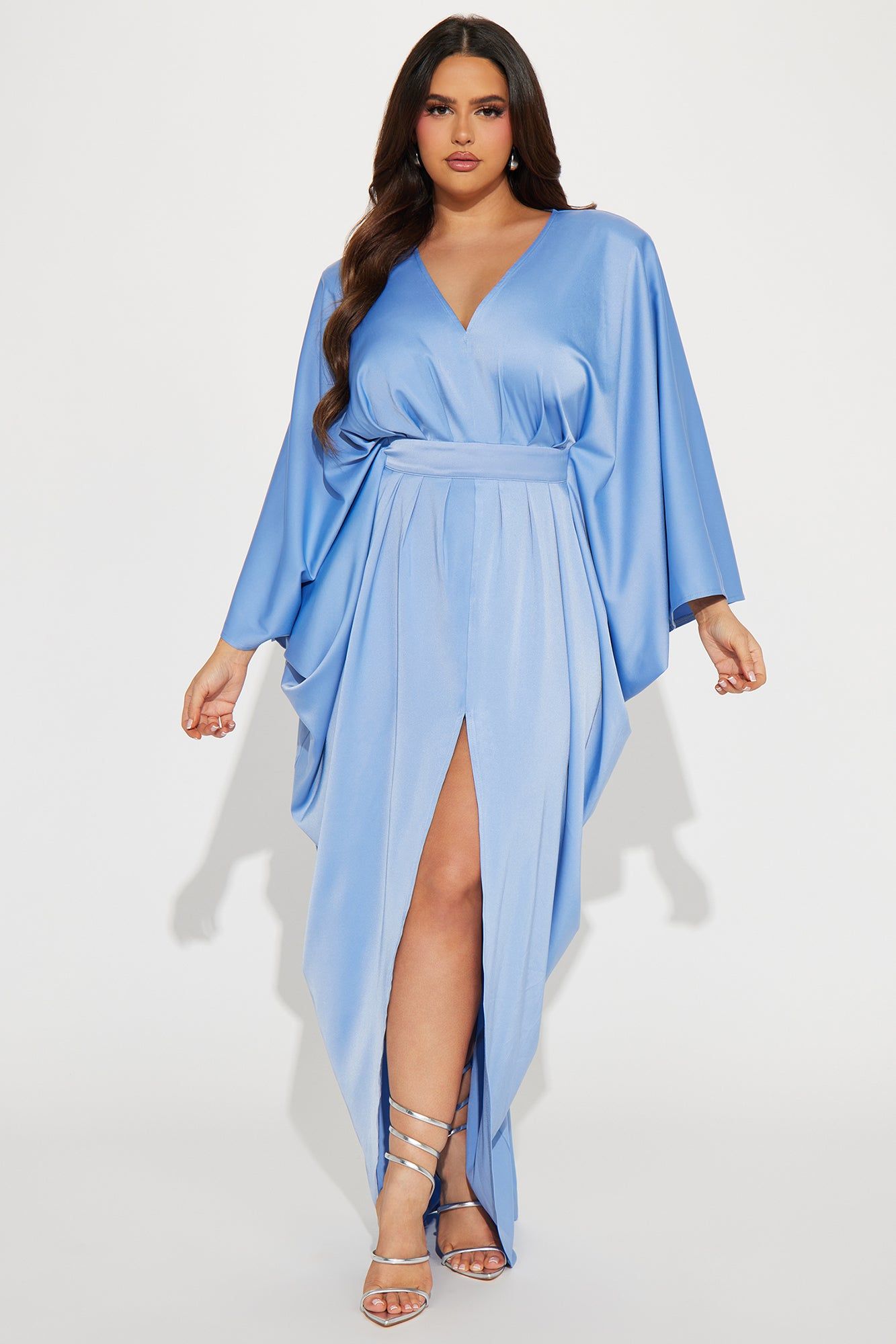 Spectacular Woman Satin Maxi Dress - Slate Blue sold by Fashion Nova product image thumbnail 4