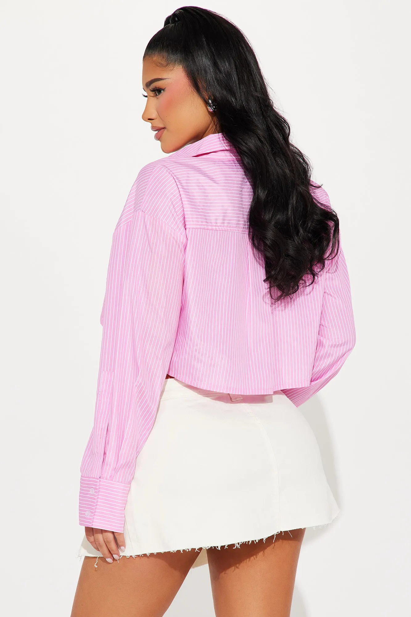 For The Day Striped Shirt - Pink/combo sold by Fashion Nova product image thumbnail 3