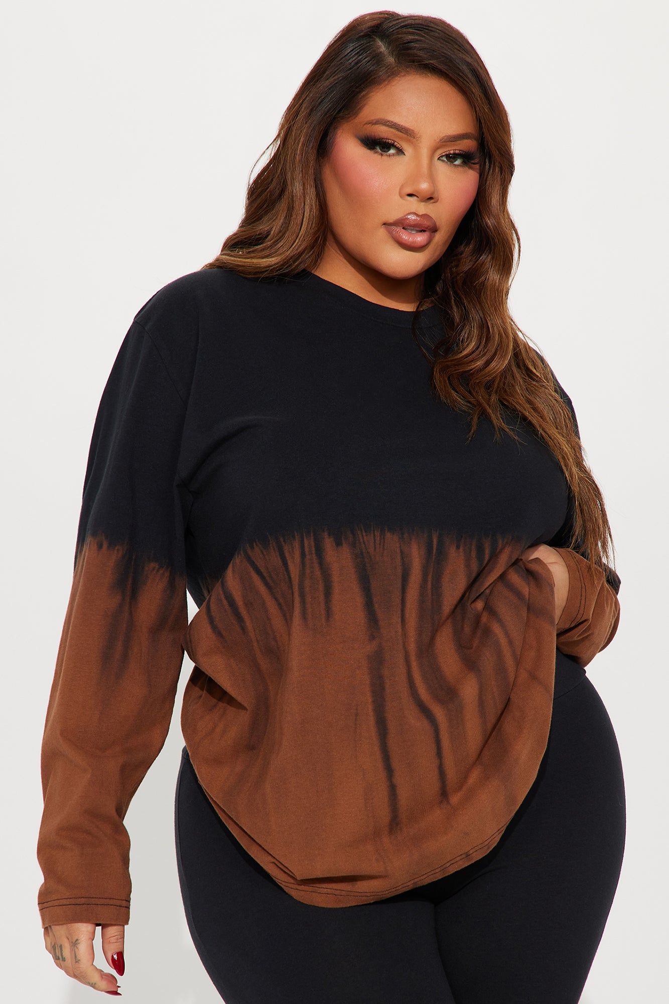 All About It Long Sleeve Legging Set - Black/combo sold by Fashion Nova product image thumbnail 5