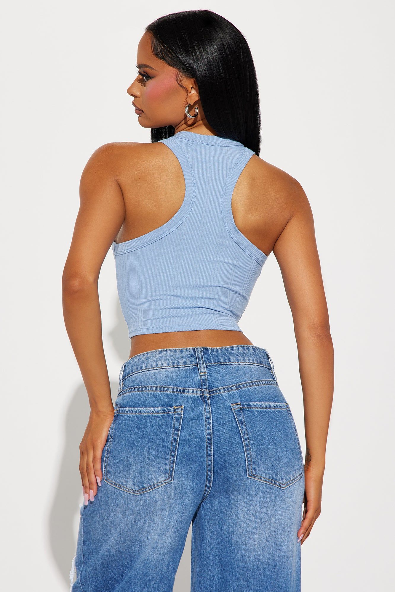Demi Crew Neck Tee - Blue sold by Fashion Nova product image thumbnail 3