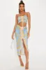Zaira Denim Look Skirt Set - Blue/combo sold by Fashion Nova