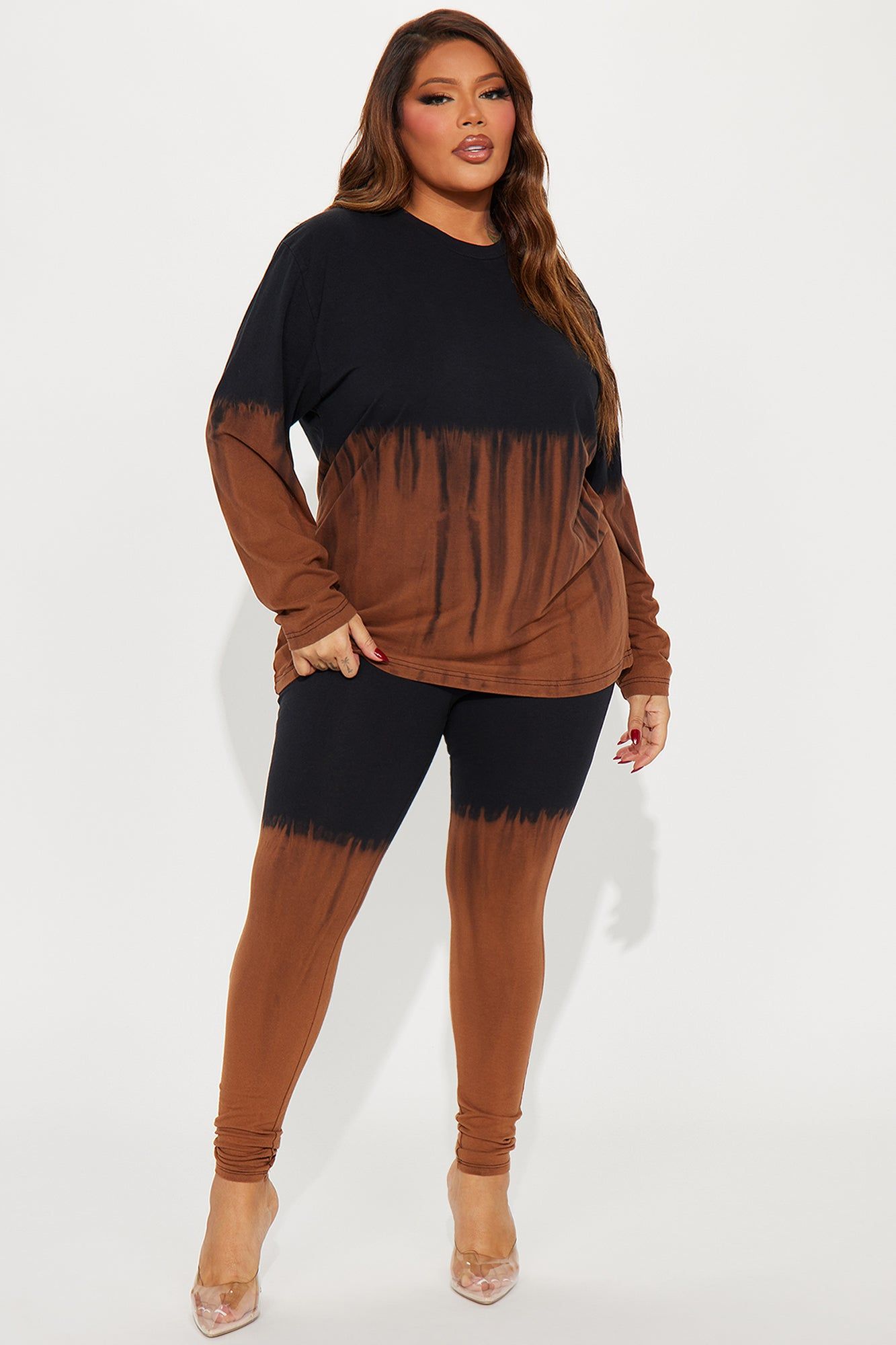 All About It Long Sleeve Legging Set - Black/combo sold by Fashion Nova product image thumbnail 4