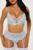 Thinking Of You Lace 3 Piece Garter Set - Light Blue sold by Fashion Nova