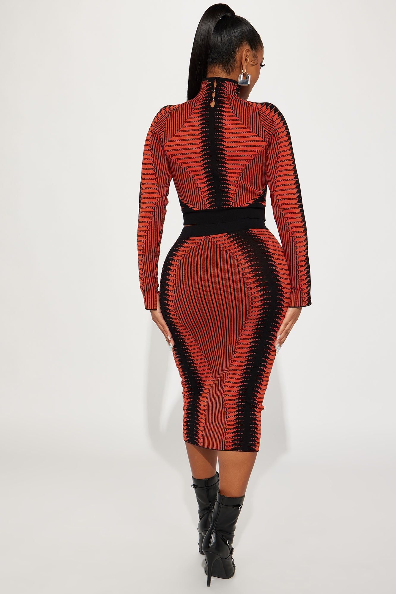 Roxana Sweater Skirt Set - Rust/combo sold by Fashion Nova product image thumbnail 3