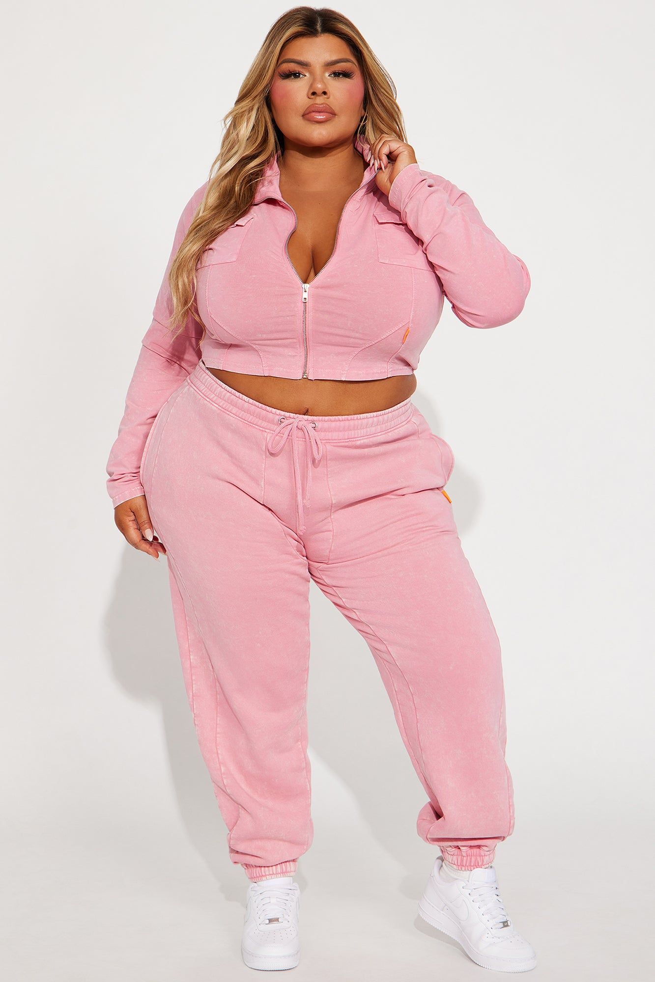 Lazy Days Washed Fleece Jogger - Pink sold by Fashion Nova product image thumbnail 4