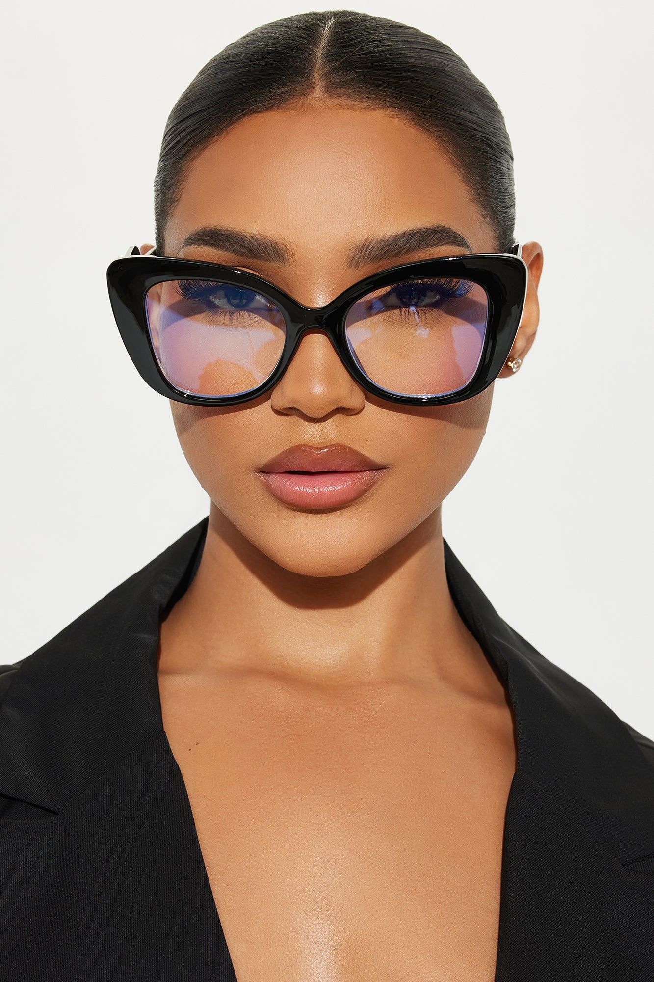 Too Smart For You Blue Light Glasses - Black sold by Fashion Nova