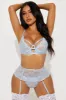 Thinking Of You Lace 3 Piece Garter Set - Light Blue sold by Fashion Nova