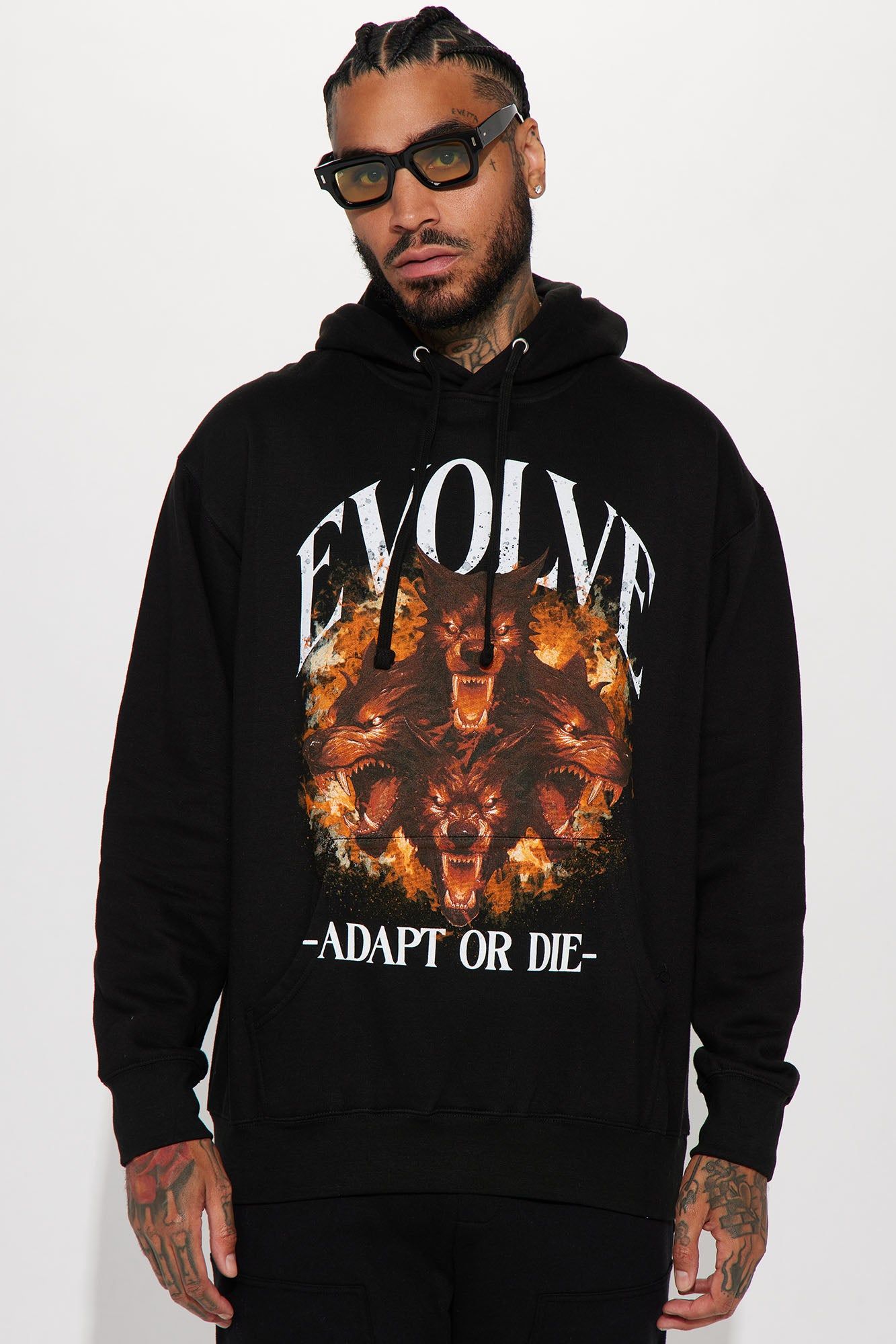 Adapt Or Die Hoodie - Black sold by Fashion Nova product image thumbnail 4
