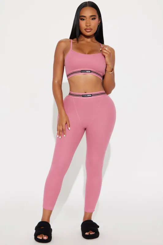 Nova Sleep Waffle PJ Jogger Set - Hot Pink sold by Fashion Nova