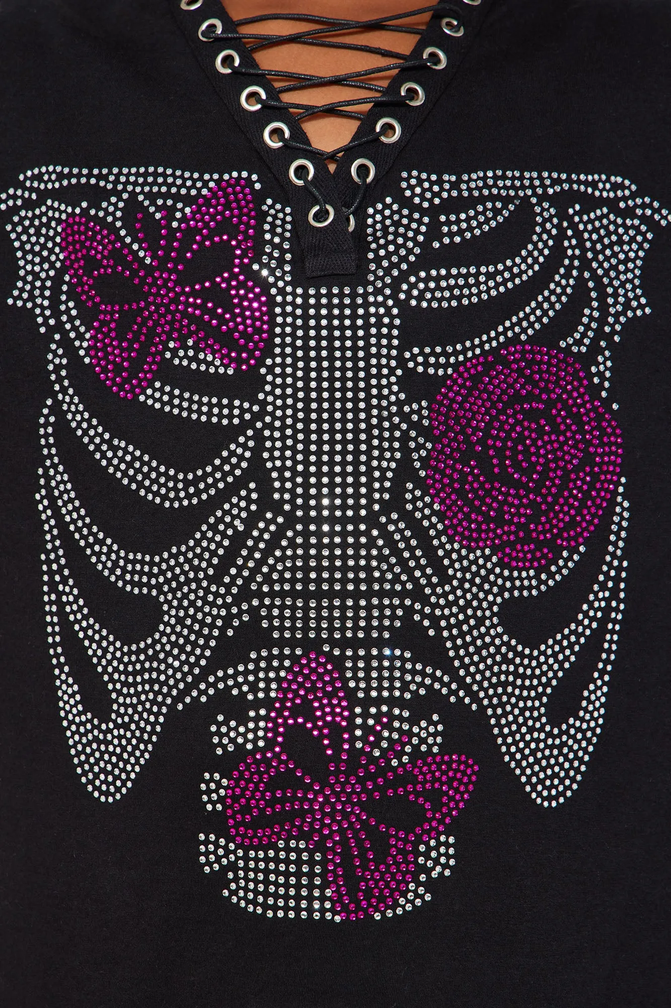 Mini Bloomed With Love Rhinestone Tee - Black sold by Fashion Nova product image thumbnail 3