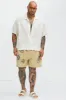 Moving Onward Swim Trunks - Tan sold by Fashion Nova