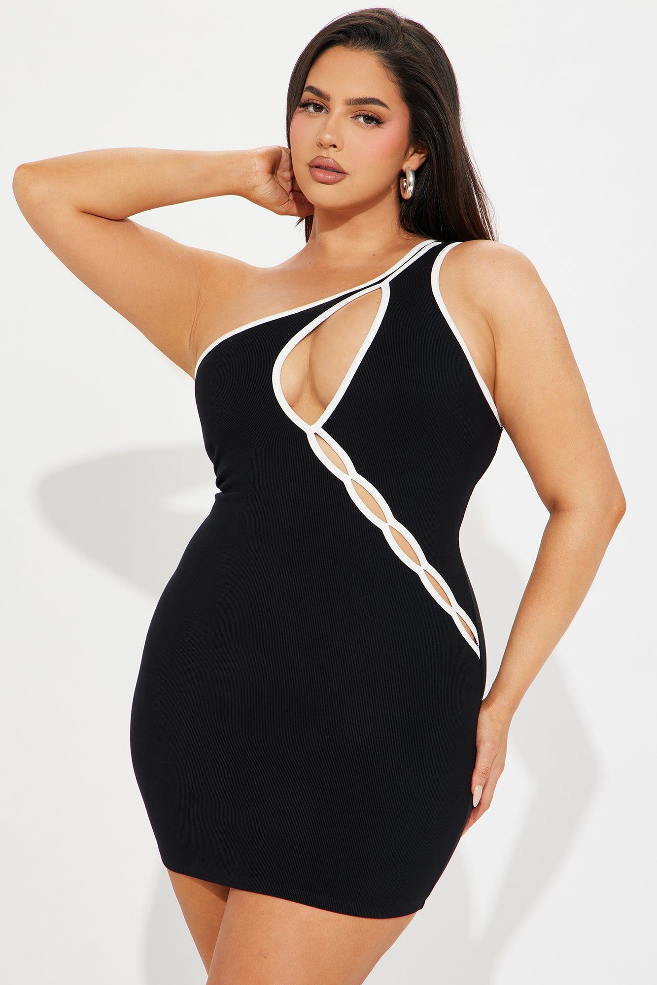 Too Sweet Ribbed Micro Mini Dress - Black sold by Fashion Nova product image thumbnail 5