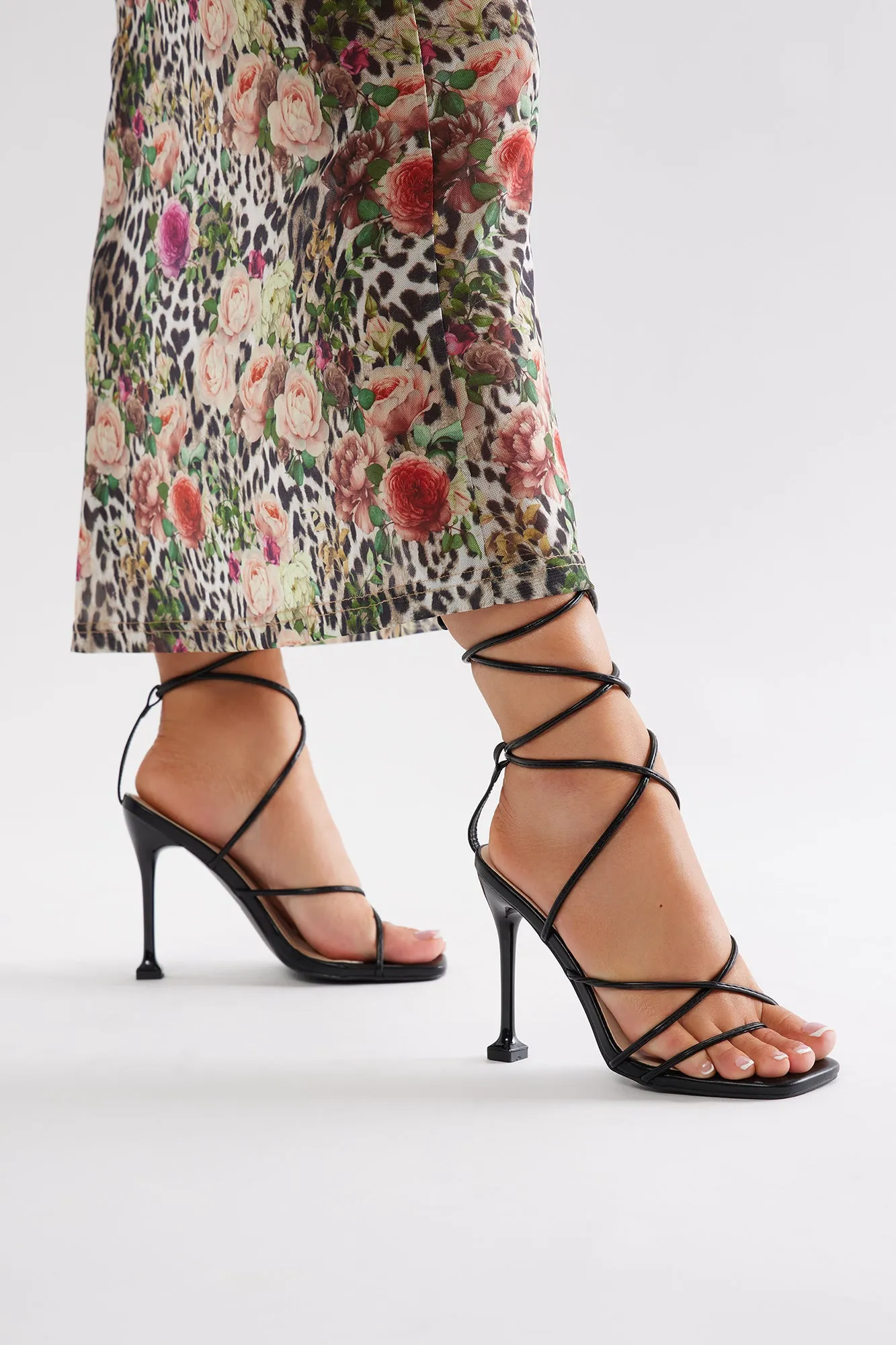 Strut My Way Wrap Up Heels - Black sold by Fashion Nova product image thumbnail 2