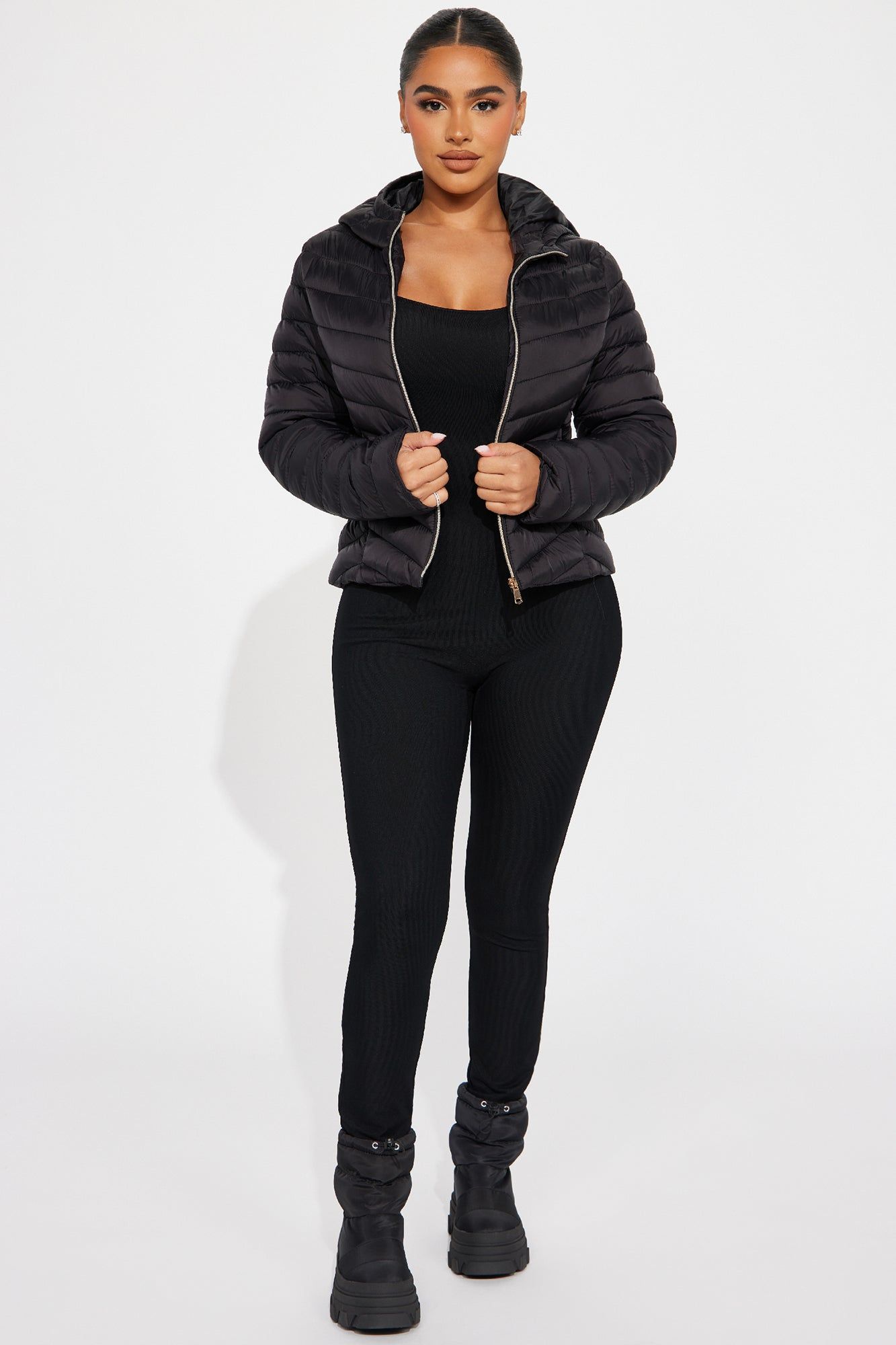 Cold Times Puffer Jacket - Black sold by Fashion Nova product image thumbnail 2