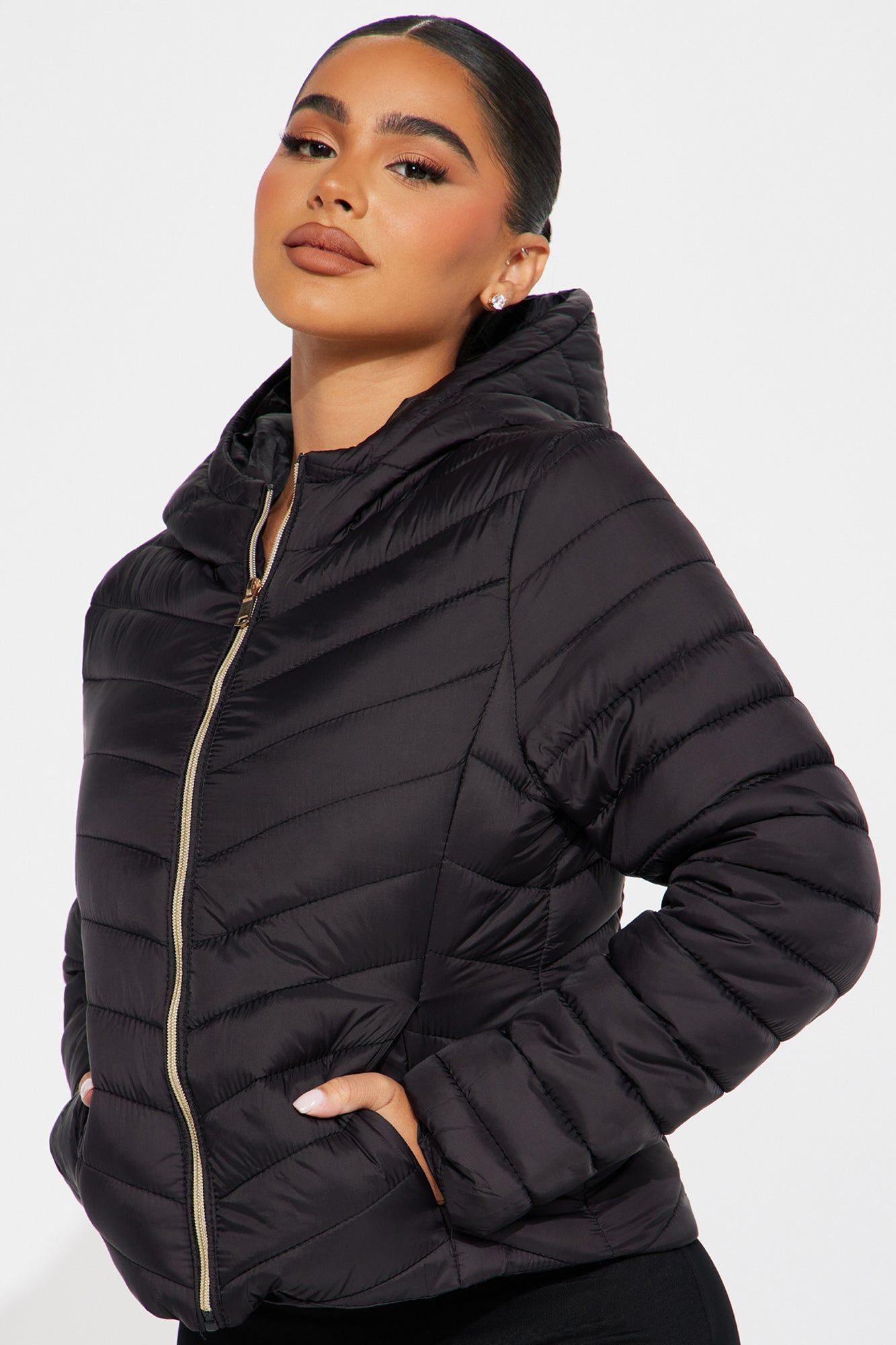 Cold Times Puffer Jacket - Black sold by Fashion Nova