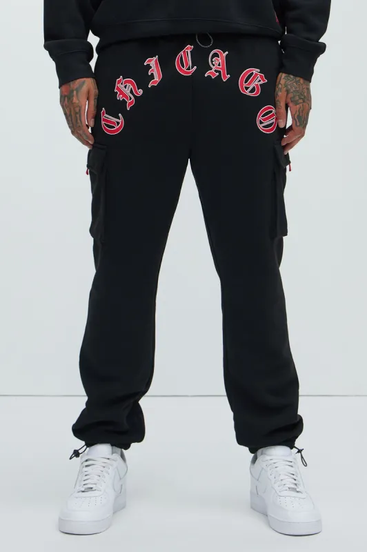 Chicago Cargo Sweatpants - Black sold by Fashion Nova
