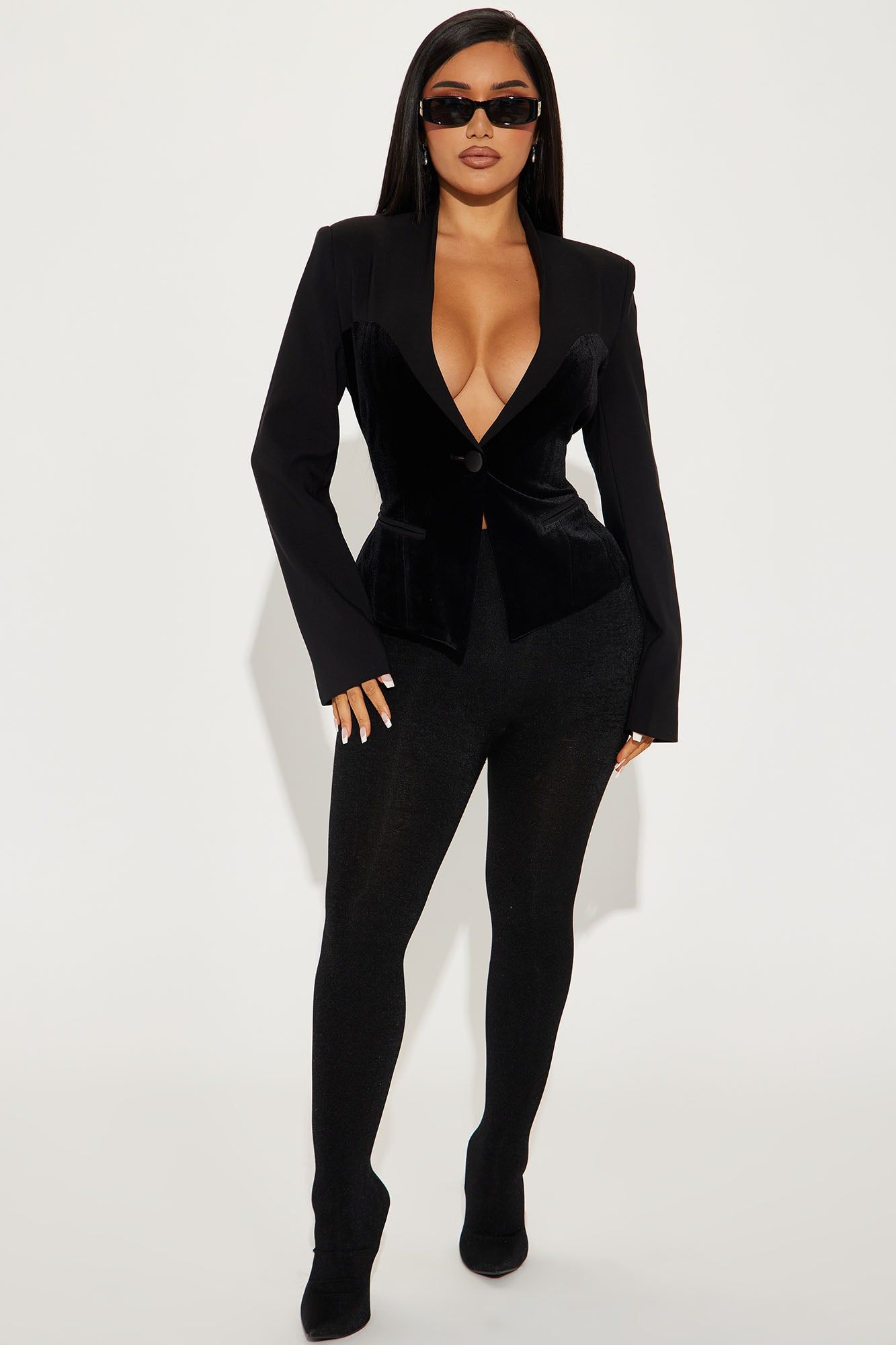 Velvety Smooth Blazer - Black sold by Fashion Nova product image thumbnail 2