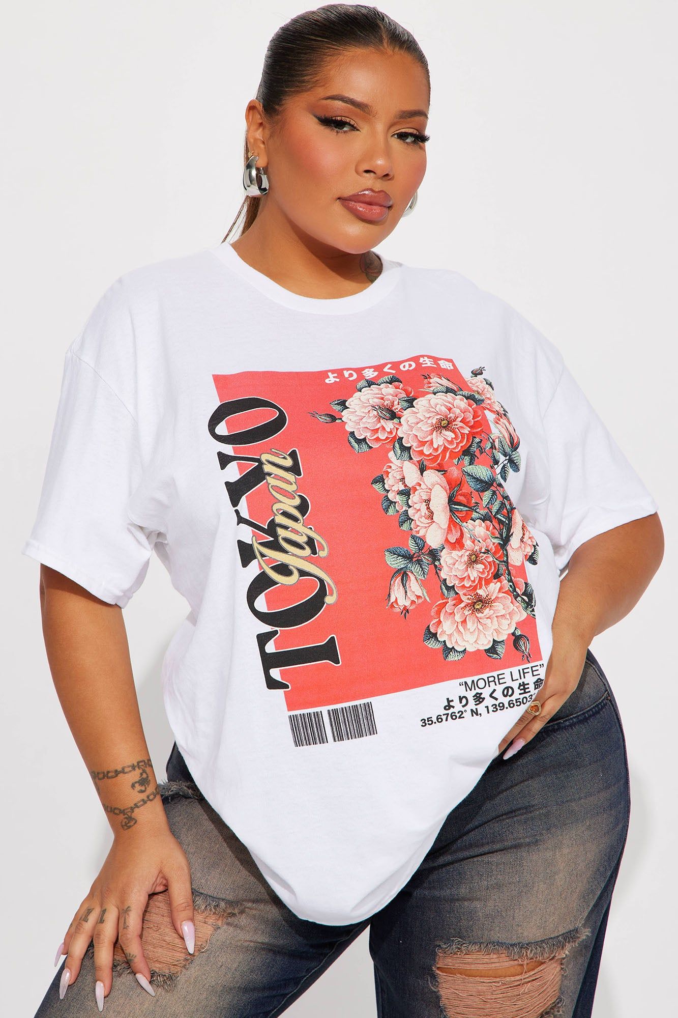 More Life In Bloom Graphic Tee - White sold by Fashion Nova product image thumbnail 4