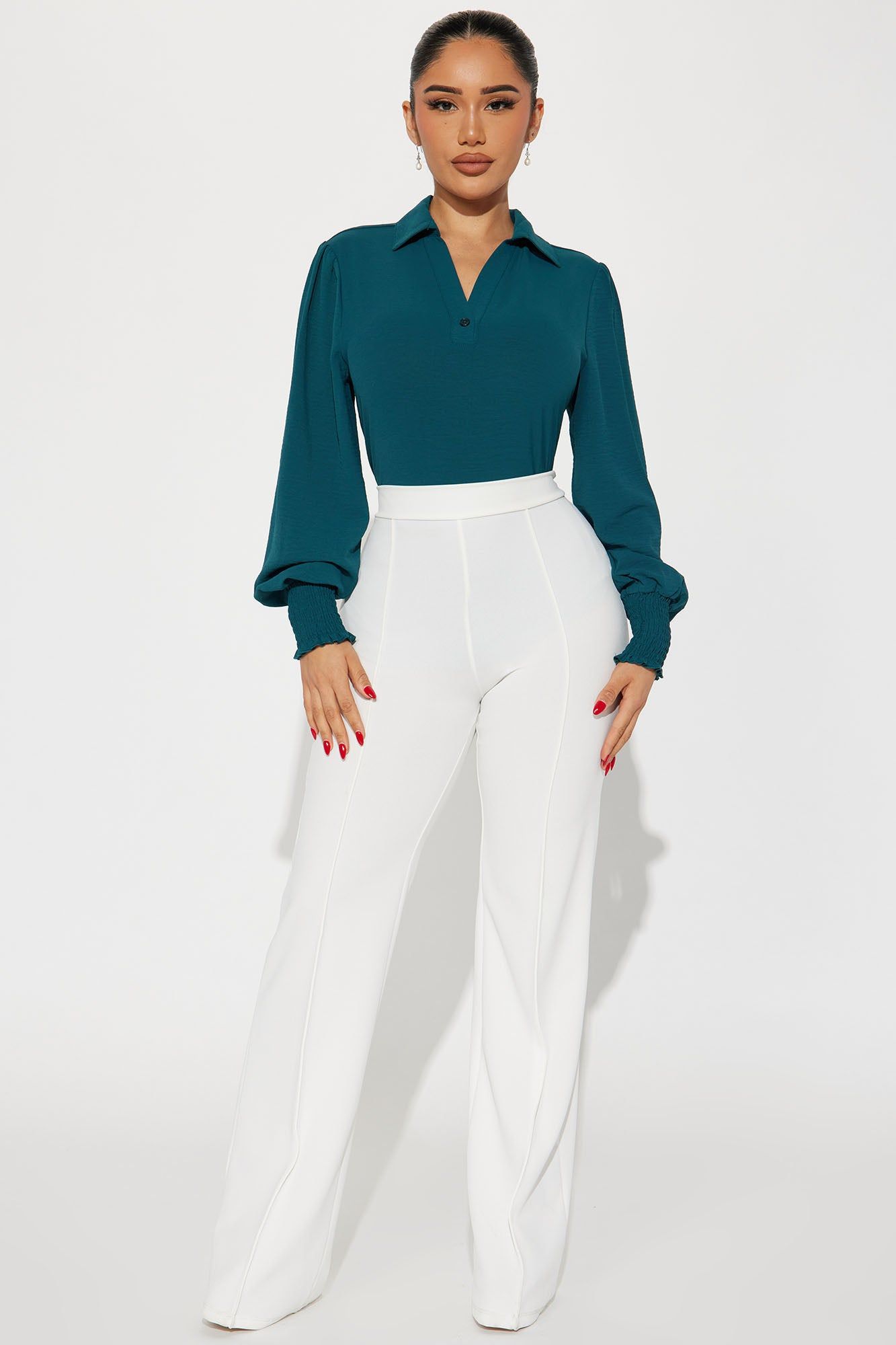 Enid Blouse Top - Teal sold by Fashion Nova product image thumbnail 2