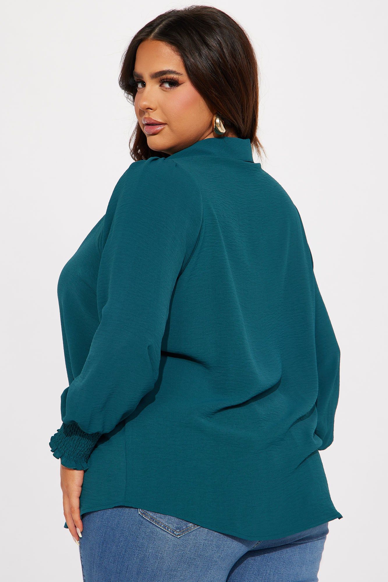 Enid Blouse Top - Teal sold by Fashion Nova product image thumbnail 6