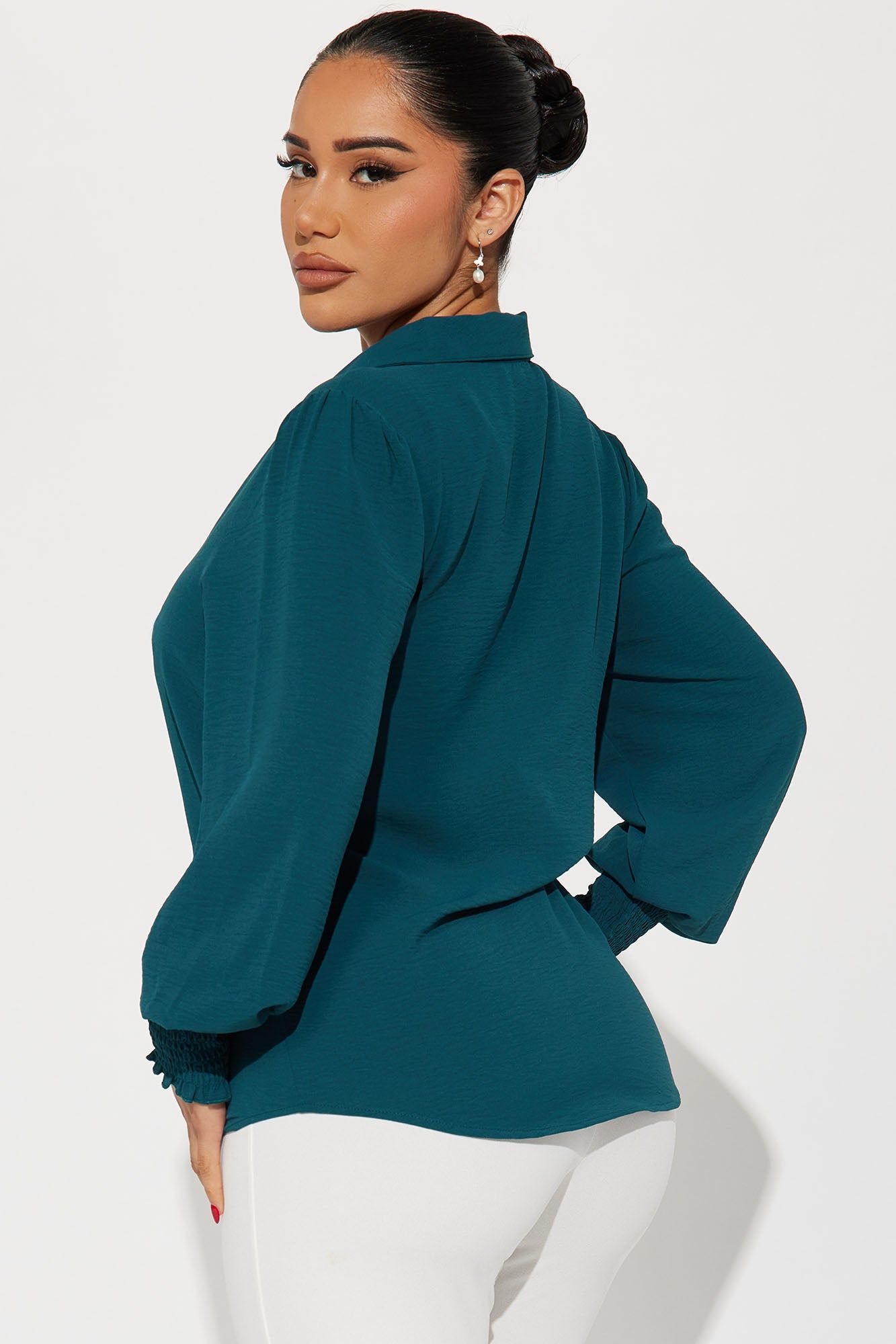 Enid Blouse Top - Teal sold by Fashion Nova product image thumbnail 3