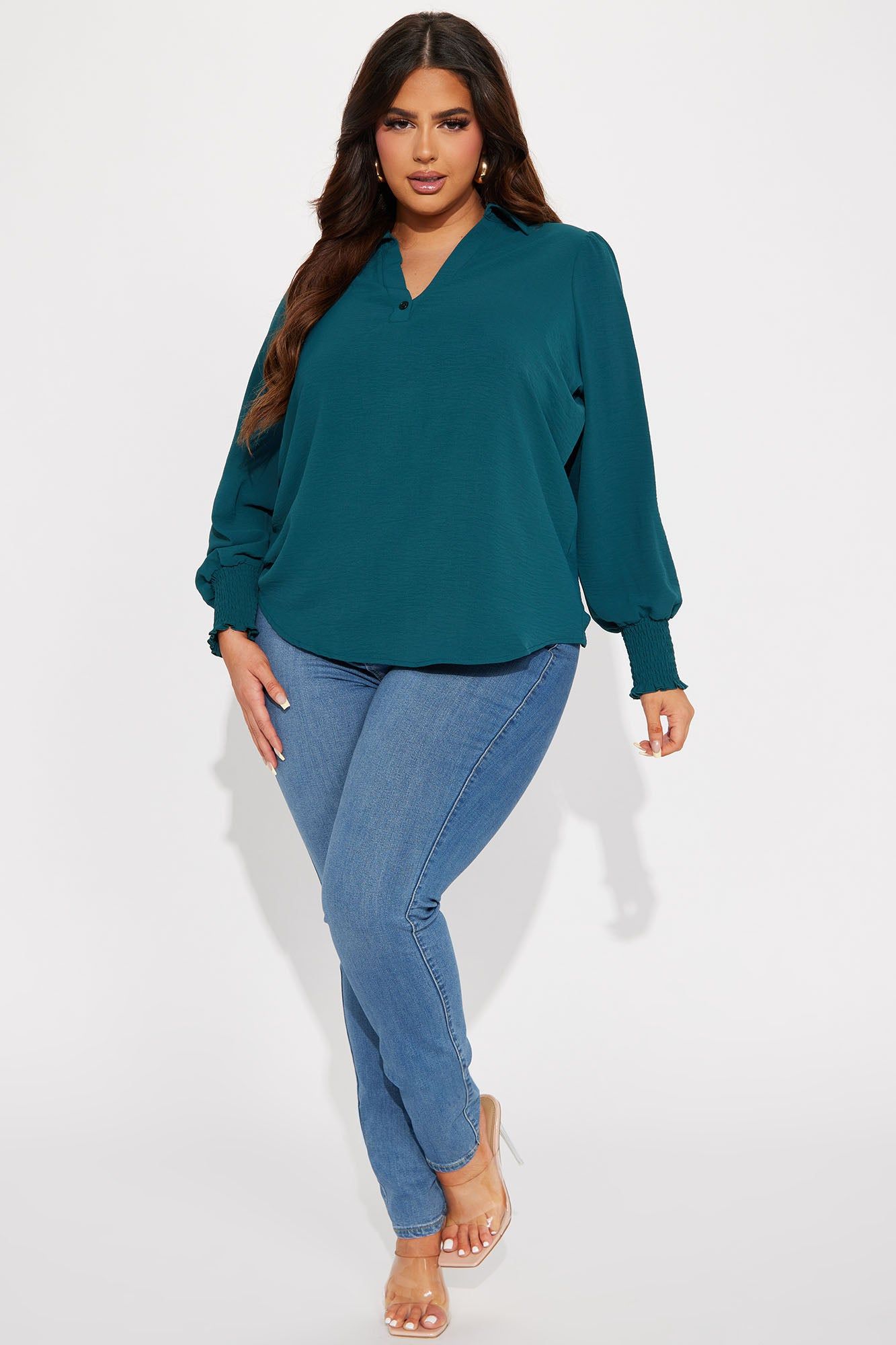 Enid Blouse Top - Teal sold by Fashion Nova product image thumbnail 5