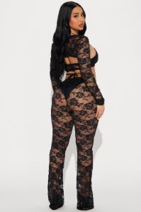 Festival Night Lace 3pc Pant Set - Black sold by Fashion Nova