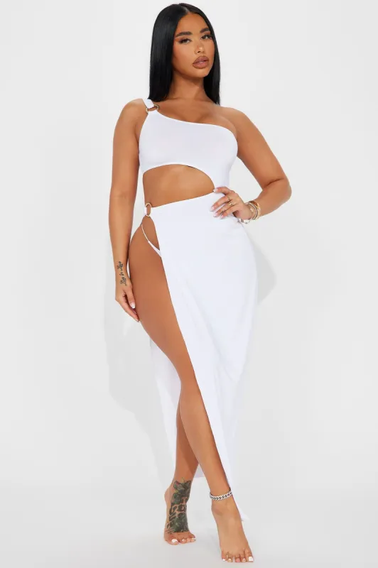 Running To The Beach Cover Up Dress - White sold by Fashion Nova