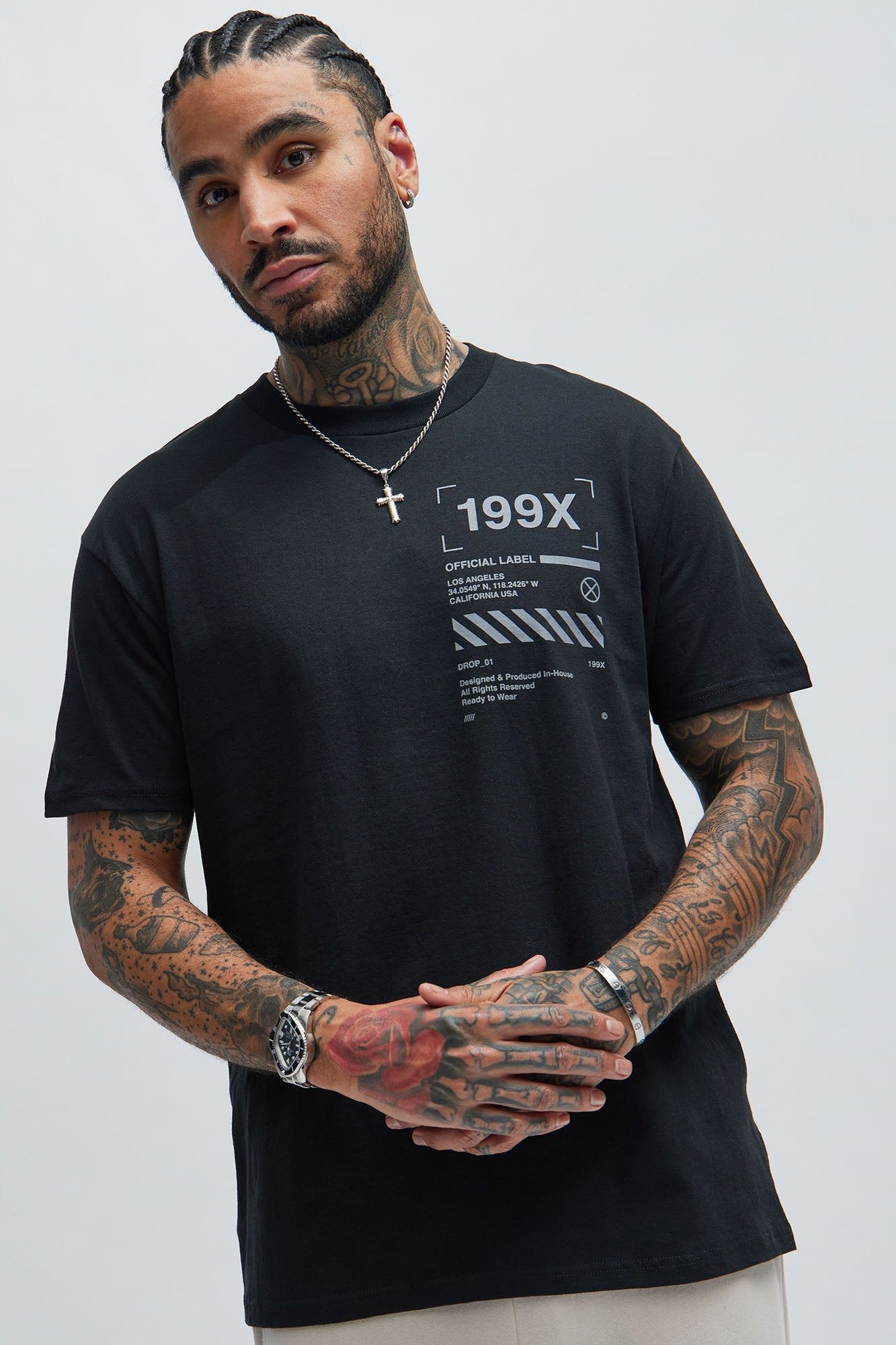 199X Label Short Sleeve Tee - Black sold by Fashion Nova product image thumbnail 3