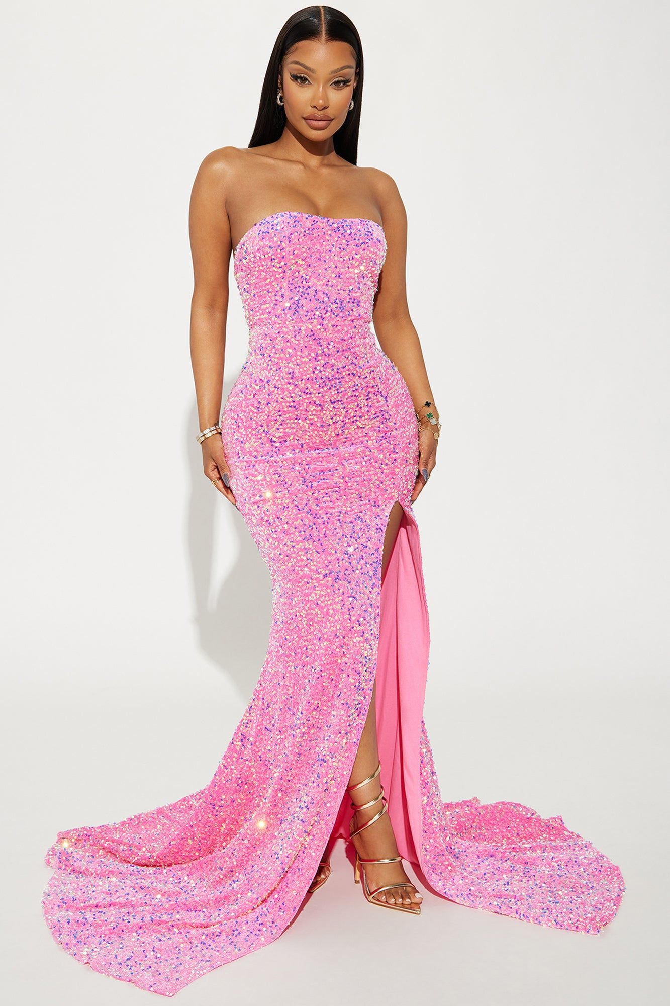 Dahlia Sequin Gown - Pink sold by Fashion Nova