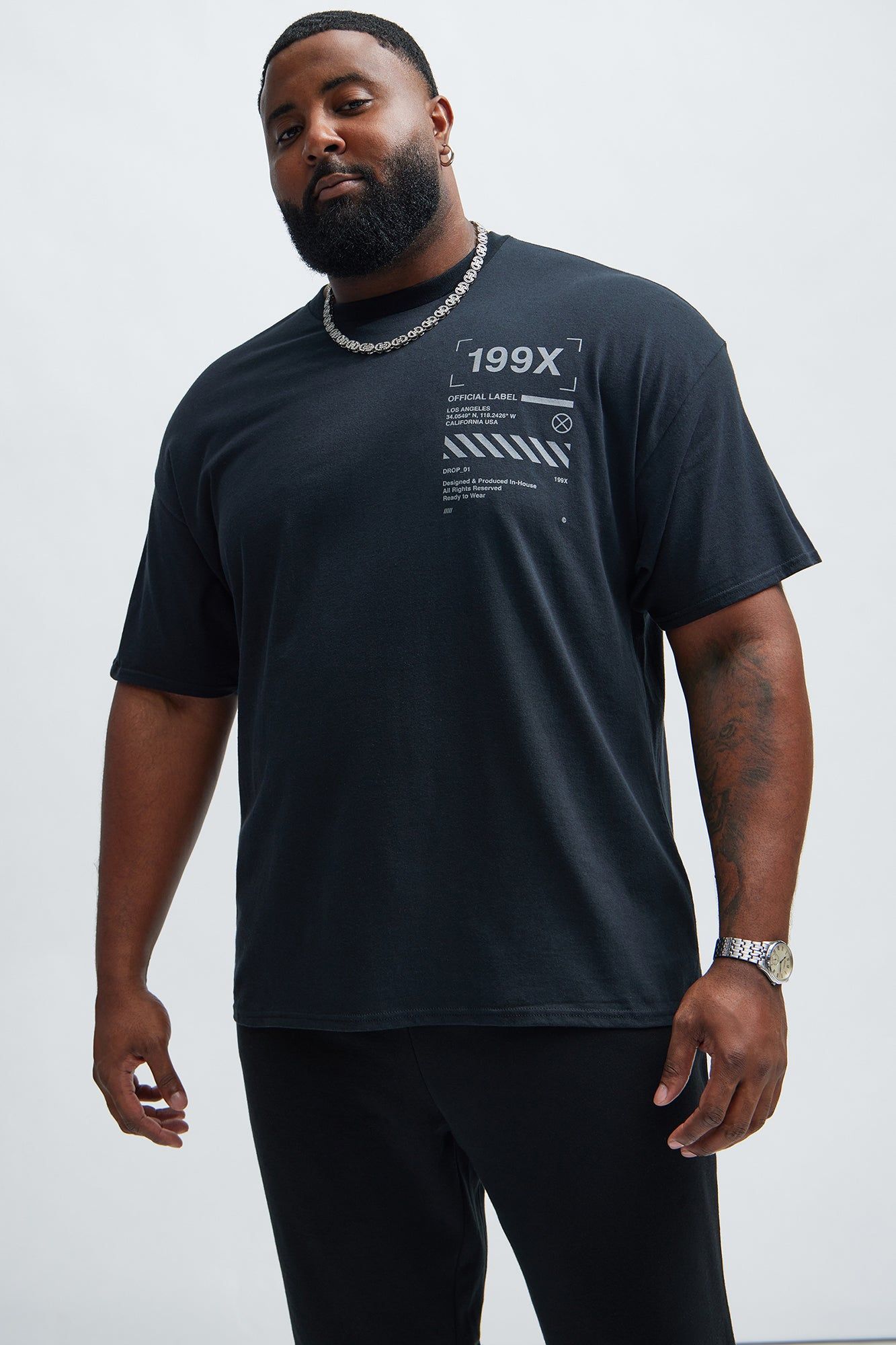 199X Label Short Sleeve Tee - Black sold by Fashion Nova product image thumbnail 5