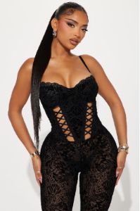 Lolita Mesh Jumpsuit - Black sold by Fashion Nova