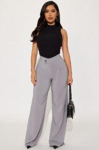 Xtra Fly Dress Pant - Grey sold by Fashion Nova