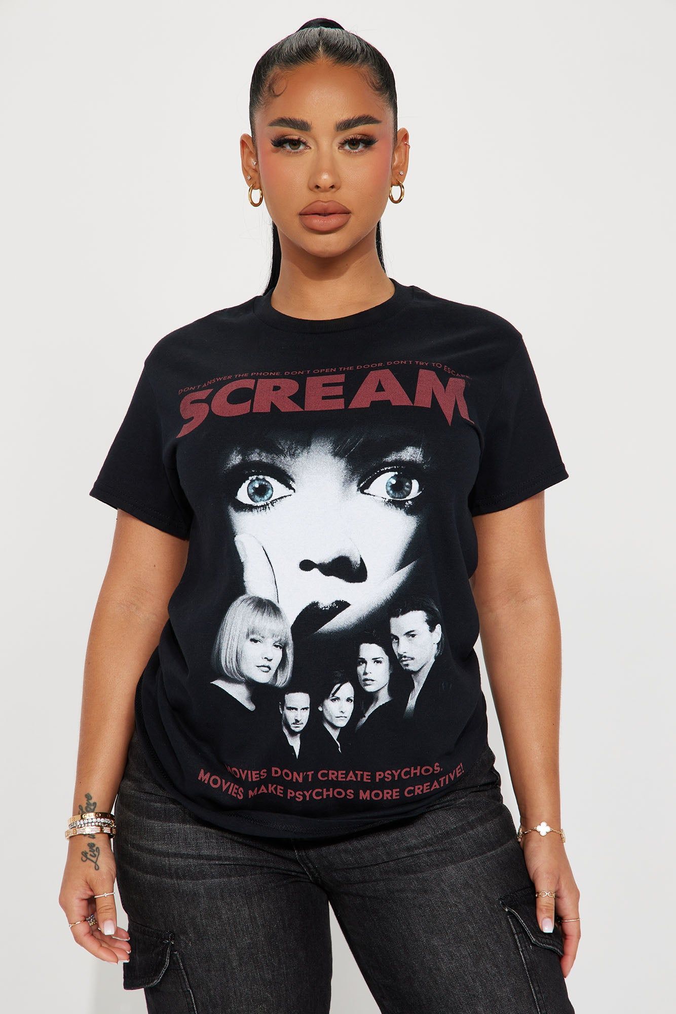Scream Movie Graphic Tee - Black sold by Fashion Nova