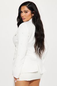 Always A Star Blazer - White sold by Fashion Nova