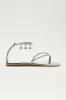 Evil Eye Goddess Flat Sandals - Silver sold by Fashion Nova