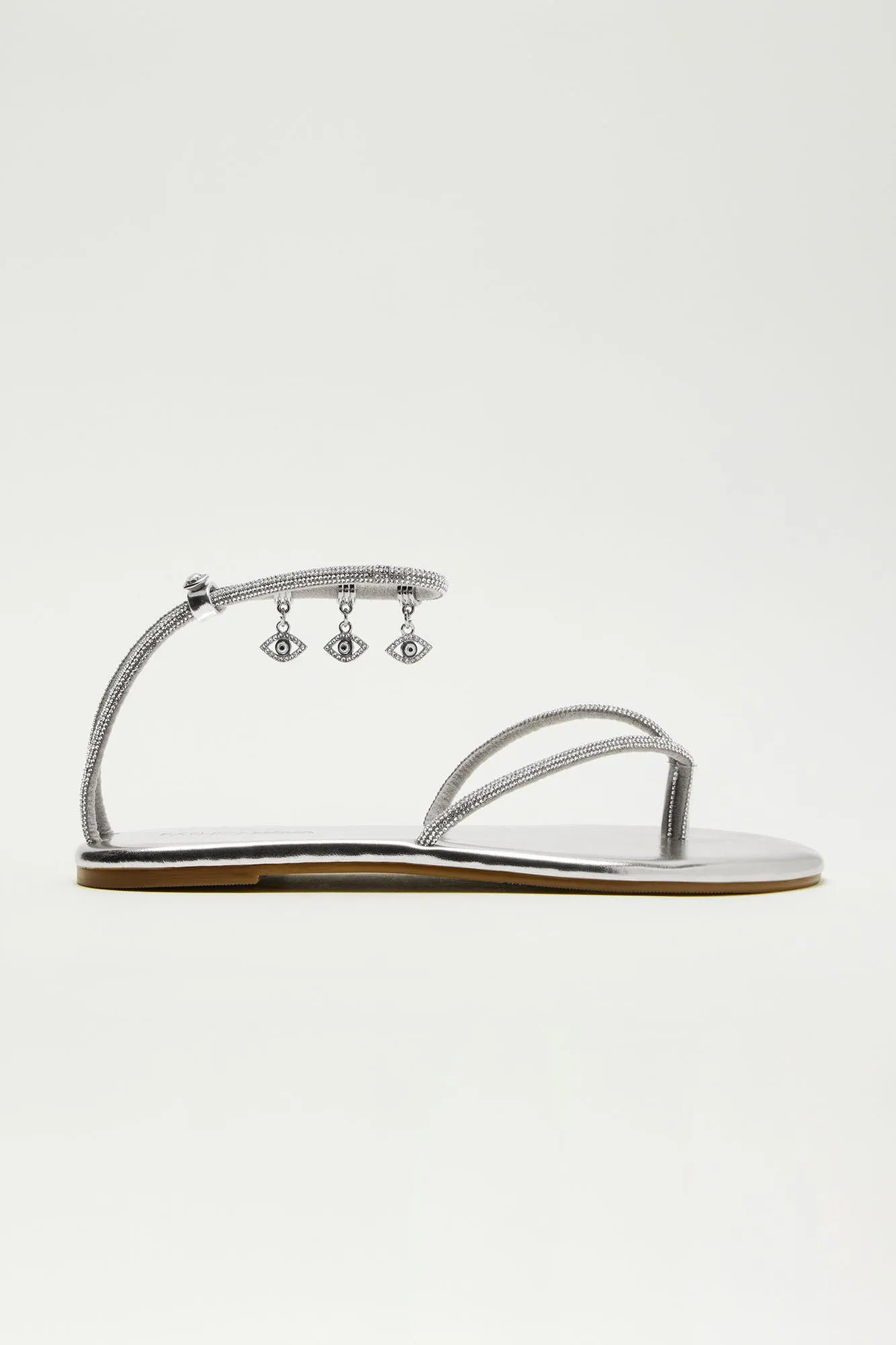 Evil Eye Goddess Flat Sandals - Silver sold by Fashion Nova product image thumbnail 2