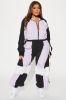First Place Windbreaker Jumpsuit - Purple/combo sold by Fashion Nova