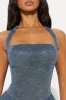 Everyday Magic Glitter Mini Dress - Blue sold by Fashion Nova