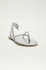 Evil Eye Goddess Flat Sandals - Silver sold by Fashion Nova