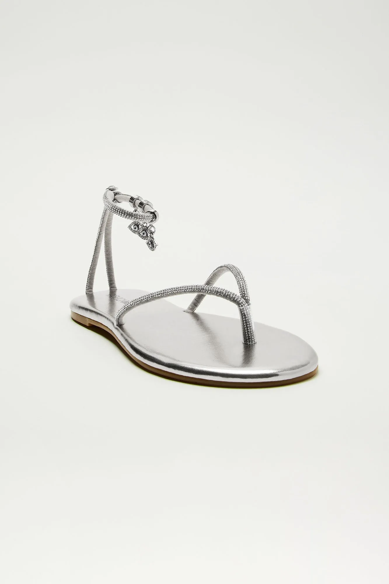 Evil Eye Goddess Flat Sandals - Silver sold by Fashion Nova product image thumbnail 4